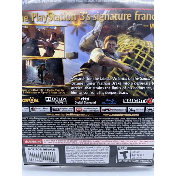 Uncharted 3 Drake's Deception PS3 PlayStation 3 Complete CIB - Tested - Picture 3 of 7